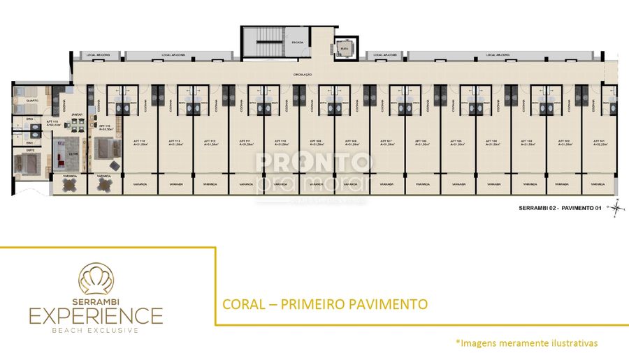 Apartamento com 1 quarto em Ponta de Serrambi - Leve Imoveis