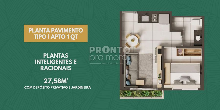 Apartamento à venda com 1 quarto, 27m² - Boa Viagem,Recife