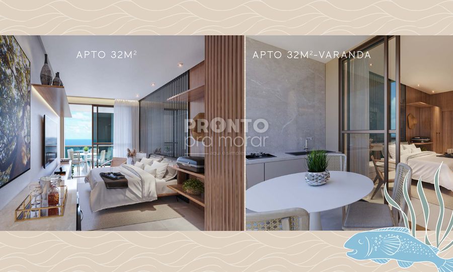 Apartamento à venda com 1 quarto, 32m² - Centro,Ipojuca