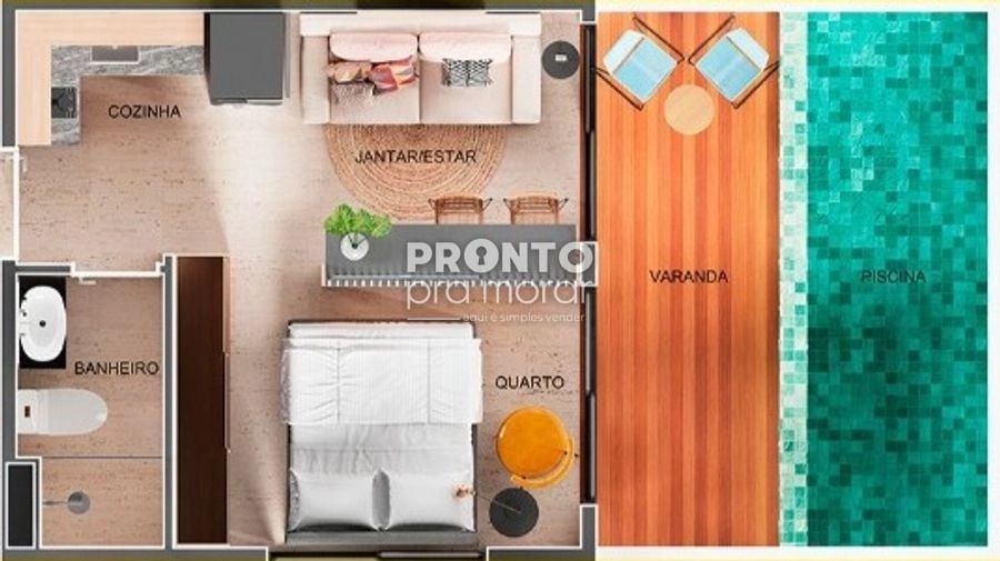 Apartamento à venda com 1 quarto, 28m² - Centro,Ipojuca