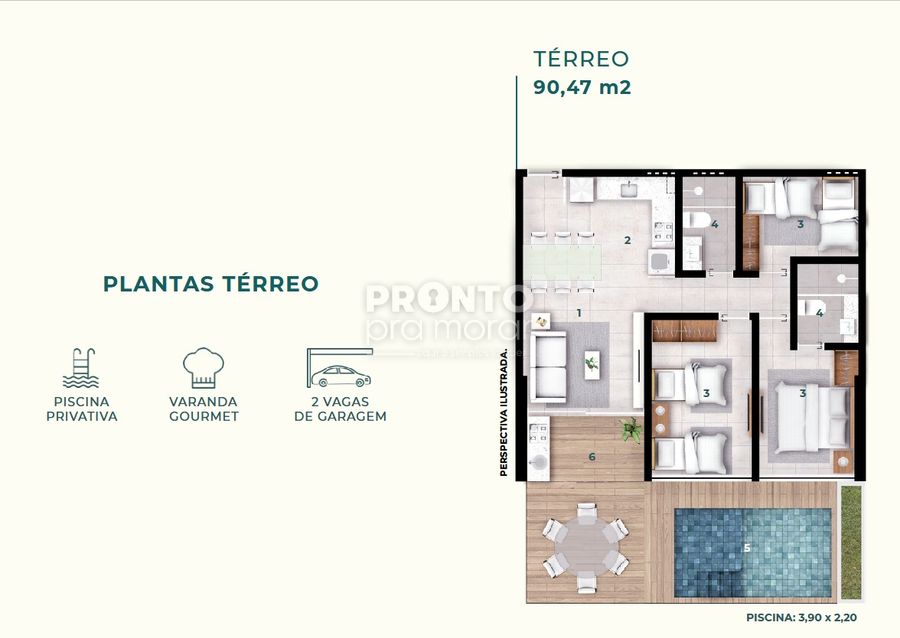 Apartamento à venda com 3 quartos, 90m² - Centro,Ipojuca