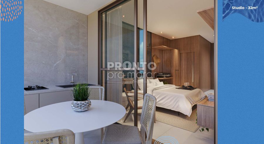 Apartamento à venda com 1 quarto, 32m² - Praia dos carneiros,Tamandaré