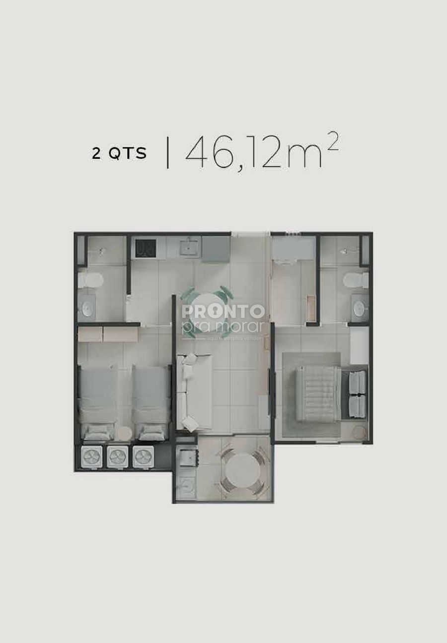 Apartamento à venda com 2 quartos, 46m² - Carneiros,Tamandaré