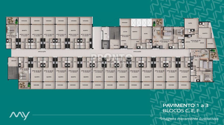 Apartamento à venda com 1 quarto, 26m² - Muro Alto ,Ipojuca