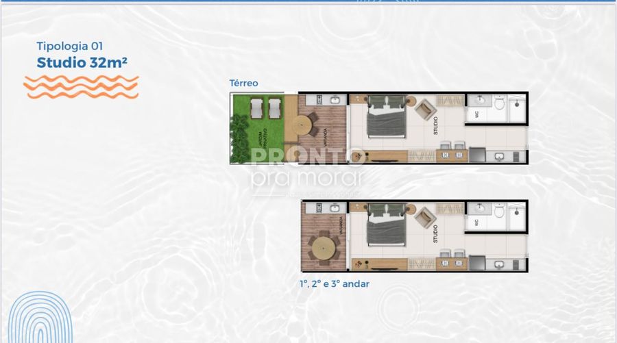 Flat com 1 quarto em Carneiros - Leve Imoveis