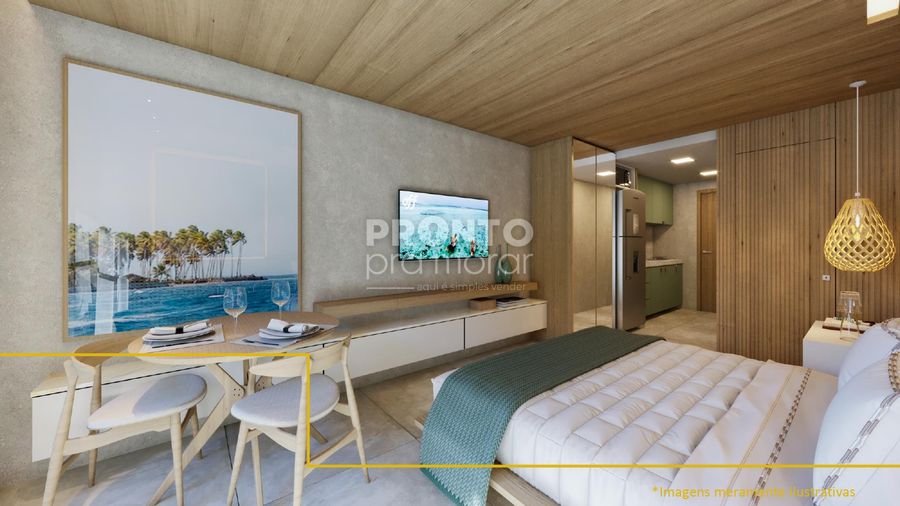Apartamento à venda com 1 quarto, 31m² - Ponta de Serrambi,Ipojuca