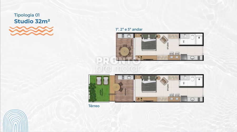 Apartamento à venda com 1 quarto, 32m² - Praia dos carneiros,Tamandaré