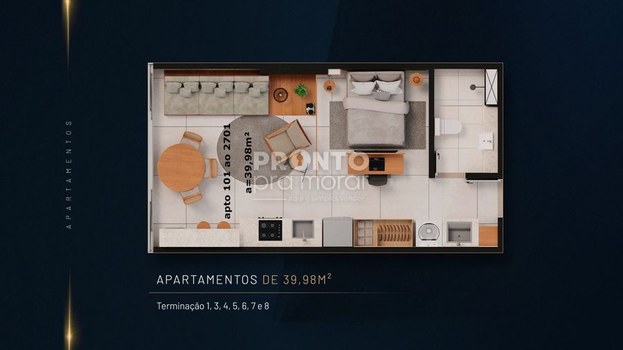 Apartamento à venda com 1 quarto, 39m² - Pina,Recife