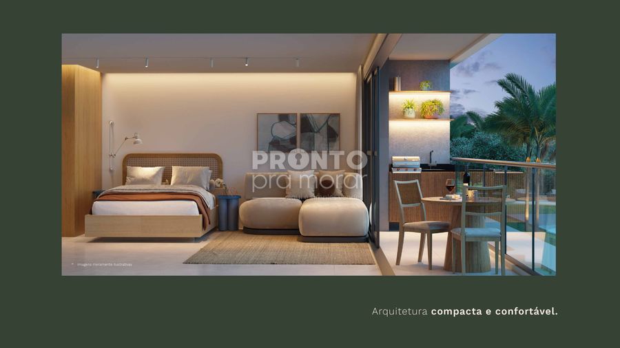  - Flat com 1 quarto em Carneiros