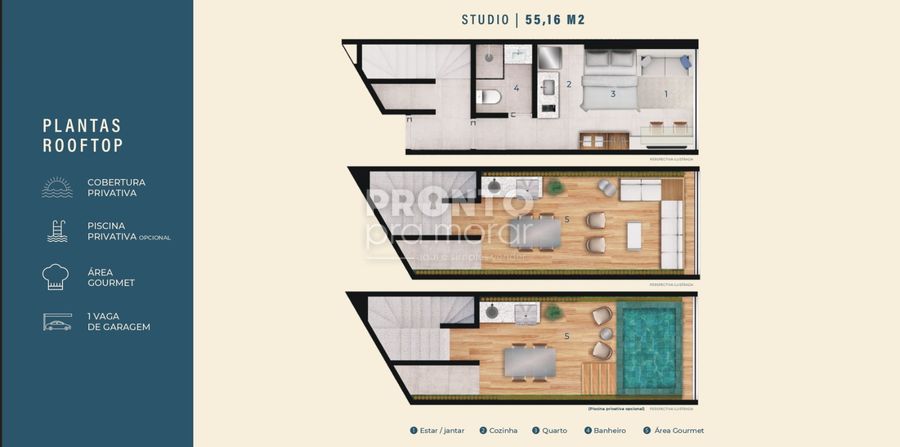 Apartamento, 1 quarto, 55 m² - Foto 3