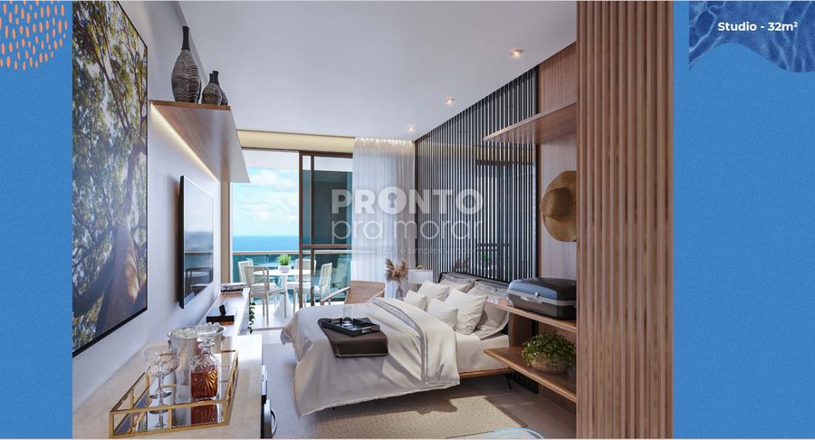 - Apartamento com 1 quarto em Praia dos carneiros