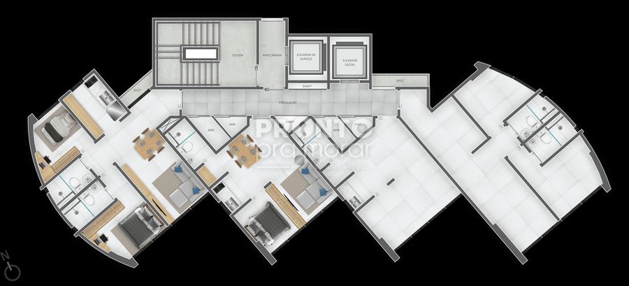  - Flat com 1 quarto em Casa Amarela